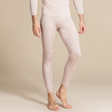 Men's Silk Knitted Warm Trousers Mulberry Silk Comfortable Thin Leggings Compression Pants Slim Fit Long Johns