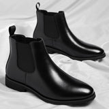 British Retro Chelsea Men's Fleece-lined Leather Boots