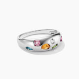 S925 Sterling Silver Diamond Color Zircon Ring