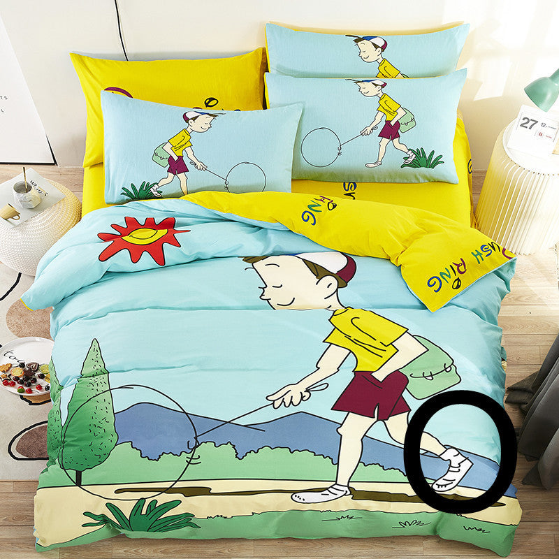 Home Textile Cute Cartoon Children Bed Sheet / Quilt Cover