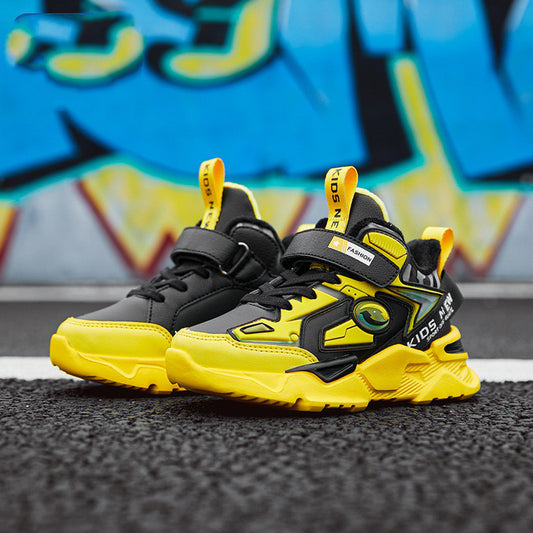Boys' Sneakers New And Cool With Velvet Mecha