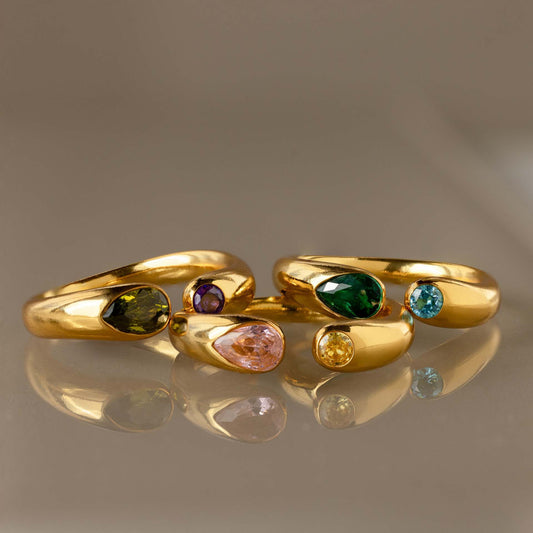Stainless Steel December Birthstone Ring