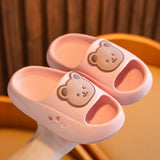 Bear Home Boys And Baby Girls Cartoon Soft Bottom Sandals And Slippers