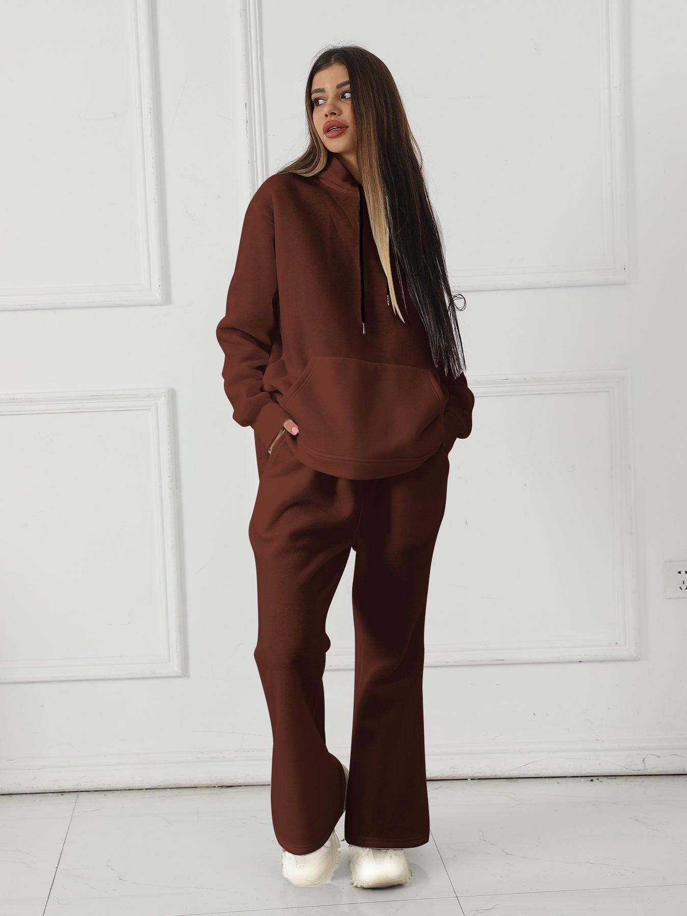 Women's Long Sleeved Sweatshirt Set