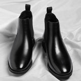 British Retro Chelsea Men's Fleece-lined Leather Boots