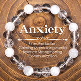 Handwoven Elastic Rope Bracelet With Crystal Chalcedony And Agate