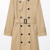 Women's Long Graceful And Fashionable Double Breasted Trench Coat