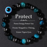 Handwoven Elastic Rope Bracelet With Crystal Chalcedony And Agate