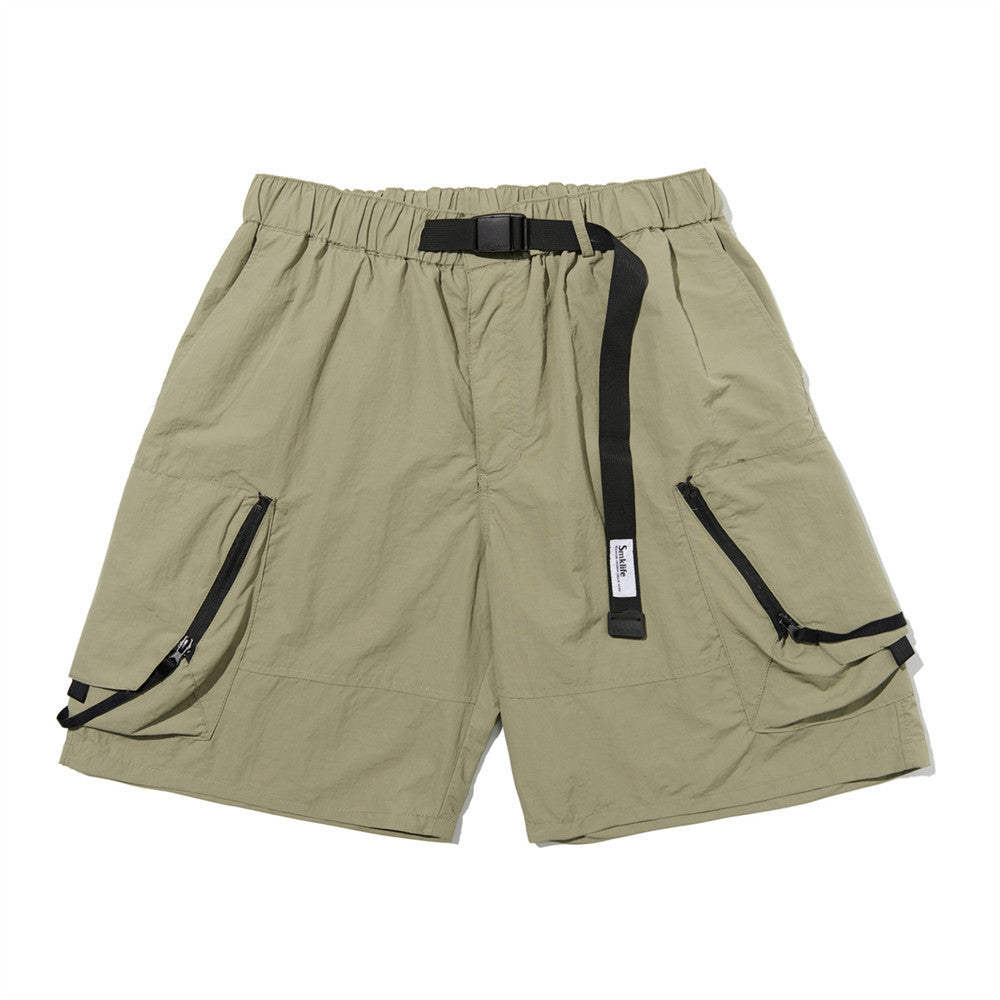 Style Work Shorts With Belt For Men