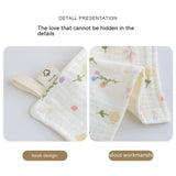 Four-layer Gauze Baby Saliva Towel Floral Newborn Baby Face Towel Handkerchief