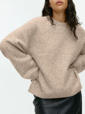 Round Neck Drop Shoulder Sweater