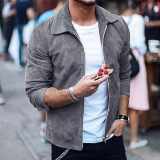 Men Slim Turn down Collar Jackets