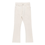 Solid Color Slightly Flared Jeans Men