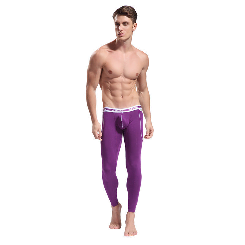 Men's Thin Viscose Soft Fabric Slim-fit Stretch Long Johns