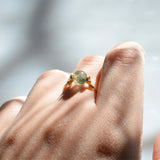 Hand-Wound Green Jadeite Ring