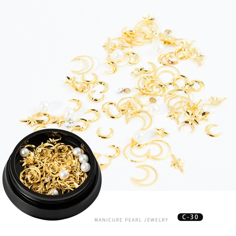 Copper round rivets sequins nail drill ornaments