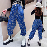 Girls' Loose Jeans Big Kids Long-sleeved Bottoming Shirt
