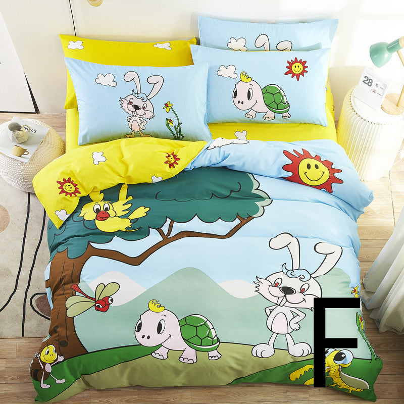 Home Textile Cute Cartoon Children Bed Sheet / Quilt Cover