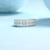 Starry Sky - A Wedding Ring Set With Top-quality Moissanite S925 Silver And Platinum-plated Diamond