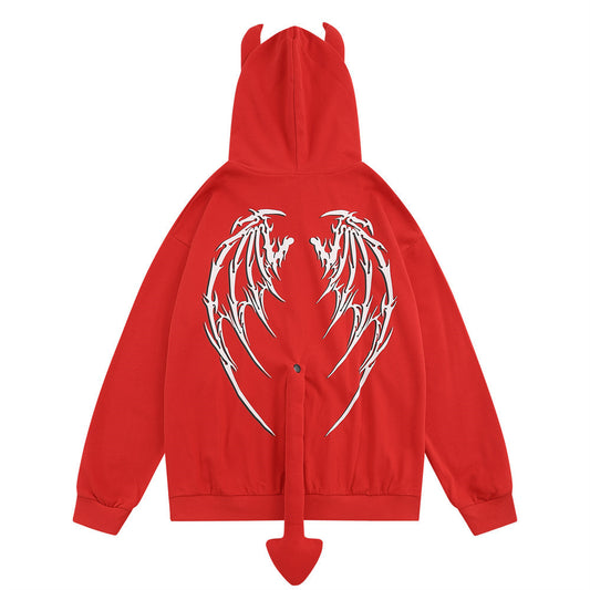 Fashion Horn Hoodie Coat Men