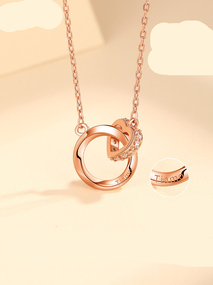 999 Sterling Silver Mobius Ring Necklace