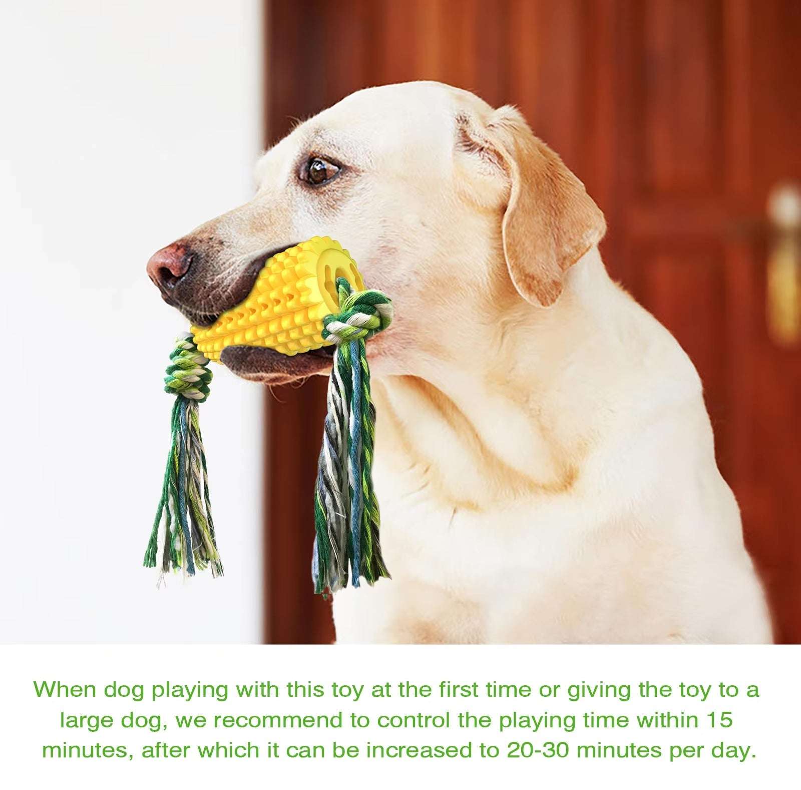 Indestructible Chew Toy for Aggressive Chewers Dog – Corn-Shaped