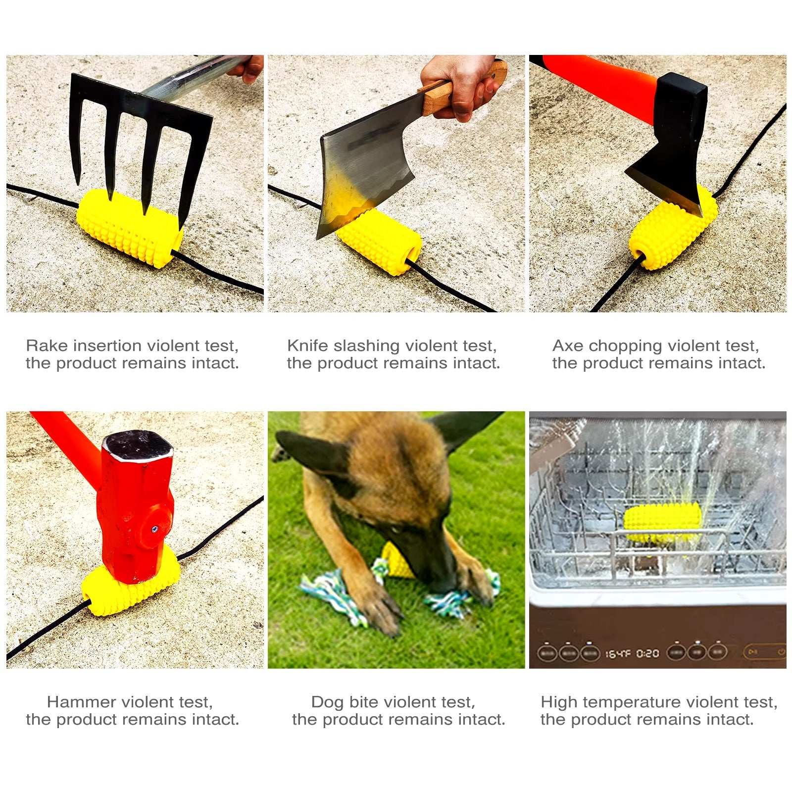 Indestructible Chew Toy for Aggressive Chewers Dog – Corn-Shaped