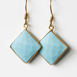 Eugenia Turquoise Square Drop Earrings