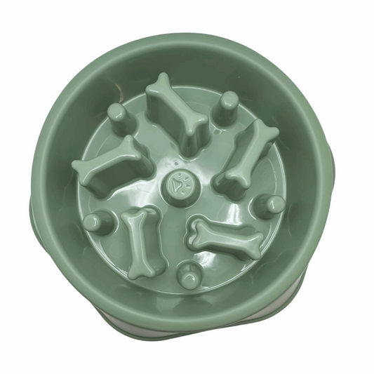Slow Feeder Dog Bowl – Bone-Shaped for Healthy Eating
