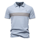 Deer Embroidered POLO Men's Lapel Short-sleeved T-shirt