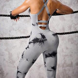 Seamless Tie-dyed Jumpsuit Stretch Skinny Yoga Clothes