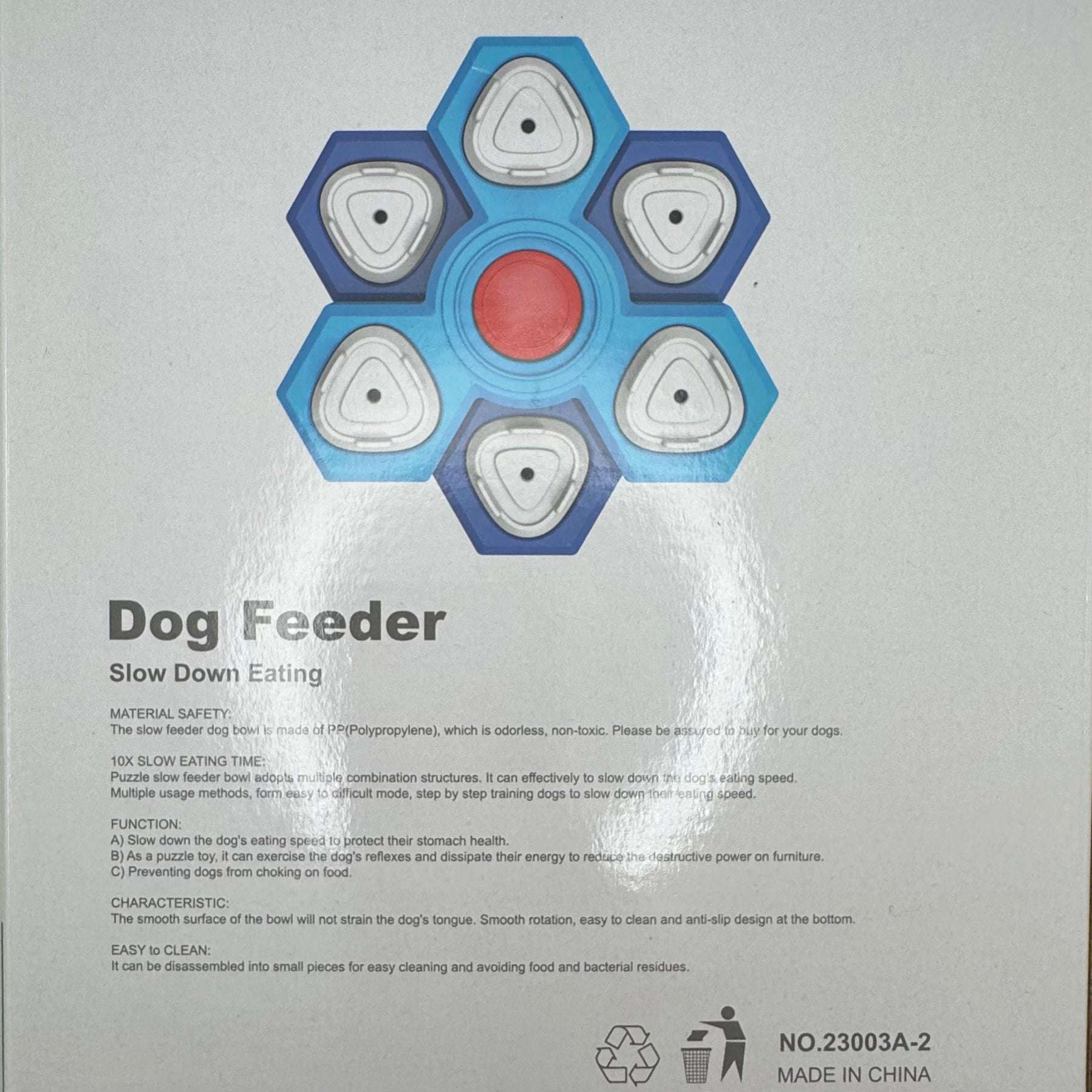 Dog Puzzle Toy – Honeycomb Interactive Feeder