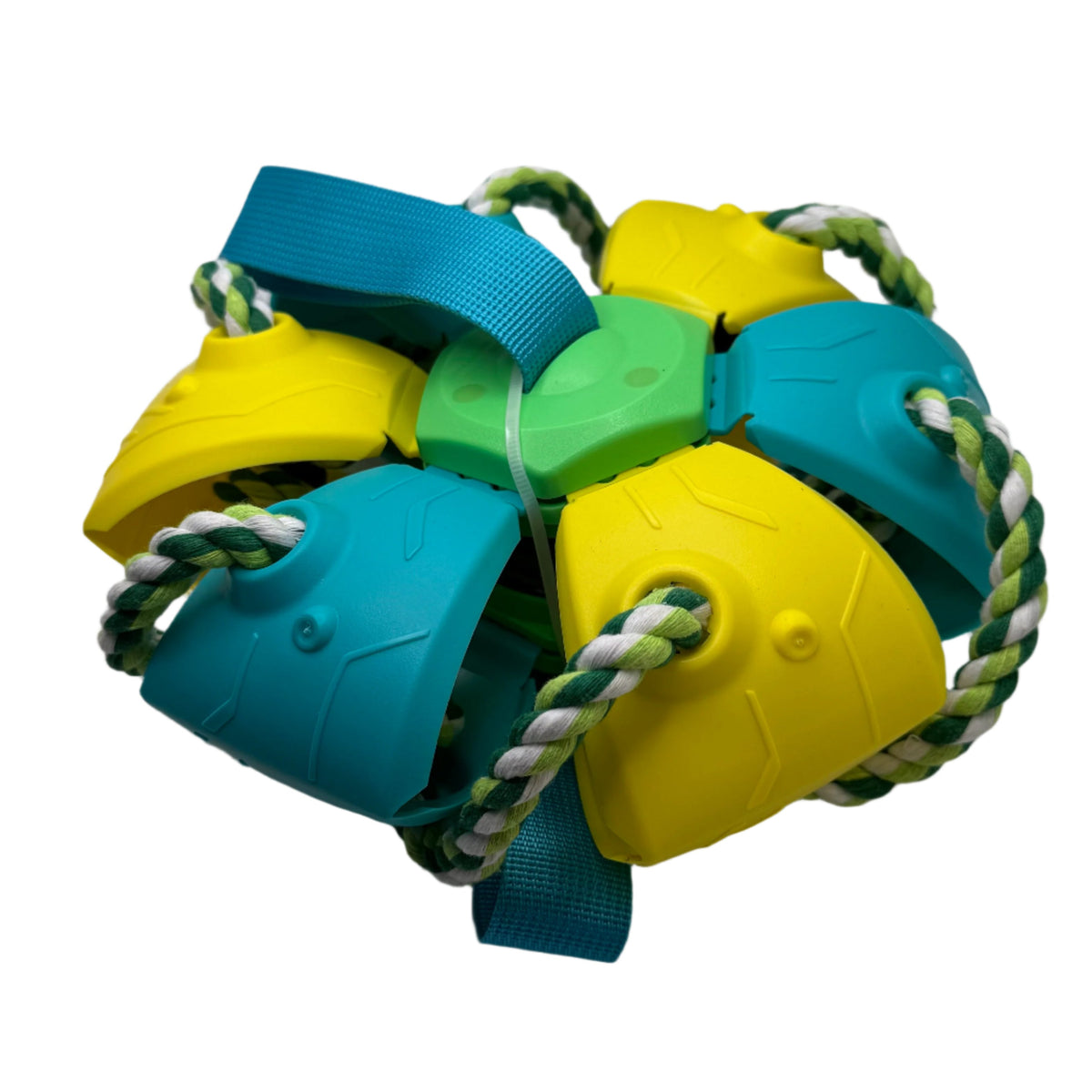 Dog Toy Ball with Grab Tabs – 2-in-1 Frisbee for Play