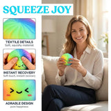 Rainbow Color Dumpling Squishy Toy with Bamboo Slow Rising Stress