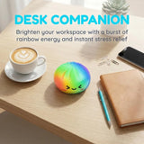 Rainbow Color Dumpling Squishy Toy with Bamboo Slow Rising Stress