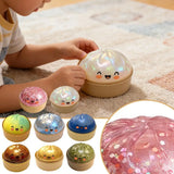 Simulation Dumpling Squeezable Toys Squishy Colorful Glitter Anti