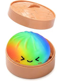Rainbow Color Dumpling Squishy Toy with Bamboo Slow Rising Stress