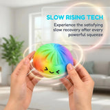 Rainbow Color Dumpling Squishy Toy with Bamboo Slow Rising Stress