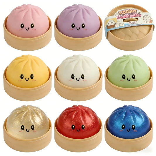 New Glitter Dumpling Glitter Dumpling Squishy with Box Dumplings
