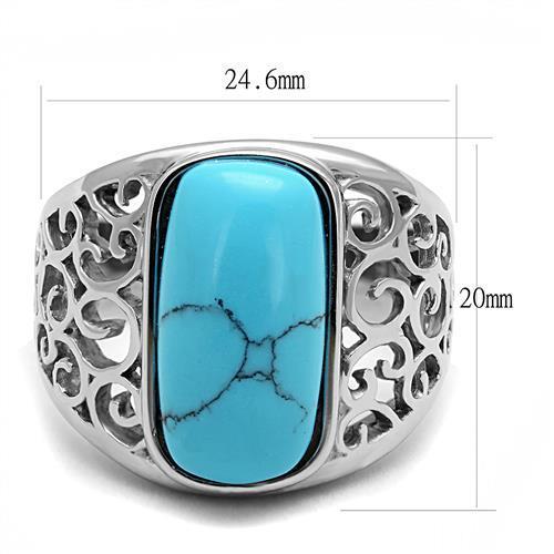 TK3043 - High polished (no plating) Stainless Steel Ring with