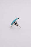 Turquoise Marquise Cut Silver Ring🩵