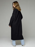 Pocketed Open Front Dropped Shoulder Cardigan