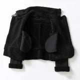 Winter Lapel Jacket Suede Lamb Wool Warm Coat