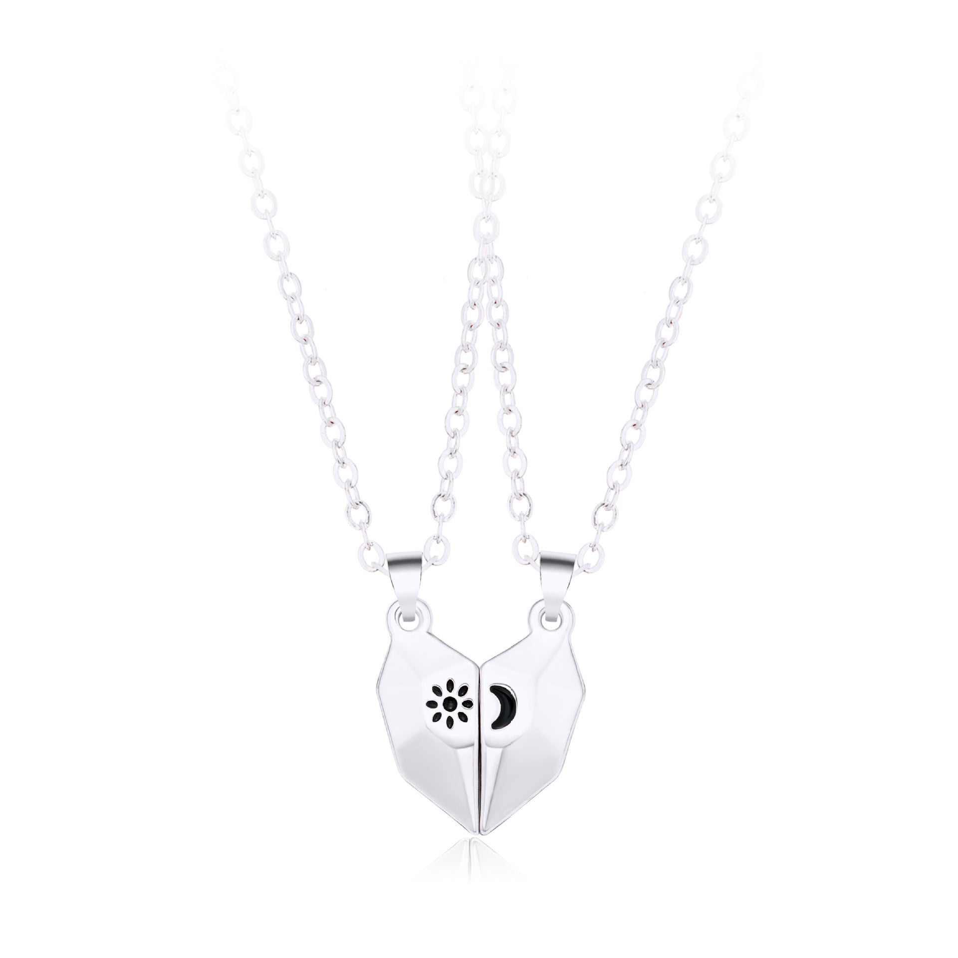 Wishing Stone Couple Necklace Sun Moon