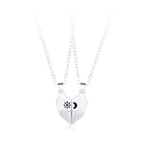Wishing Stone Couple Necklace Sun Moon