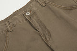 Punk Wash Denim Cargo Pants Trousers Men