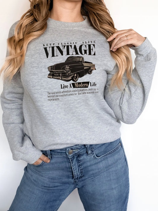 Women's  Printed Long Sleeve Sweatshirt