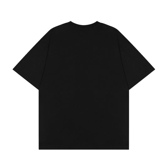 Dropped Shoulder Loose Girls Cross Print T-Shirt
