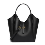Genuine Leather Women's Large Capacity Hand Holding Bucket Bag