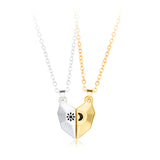Wishing Stone Couple Necklace Sun Moon